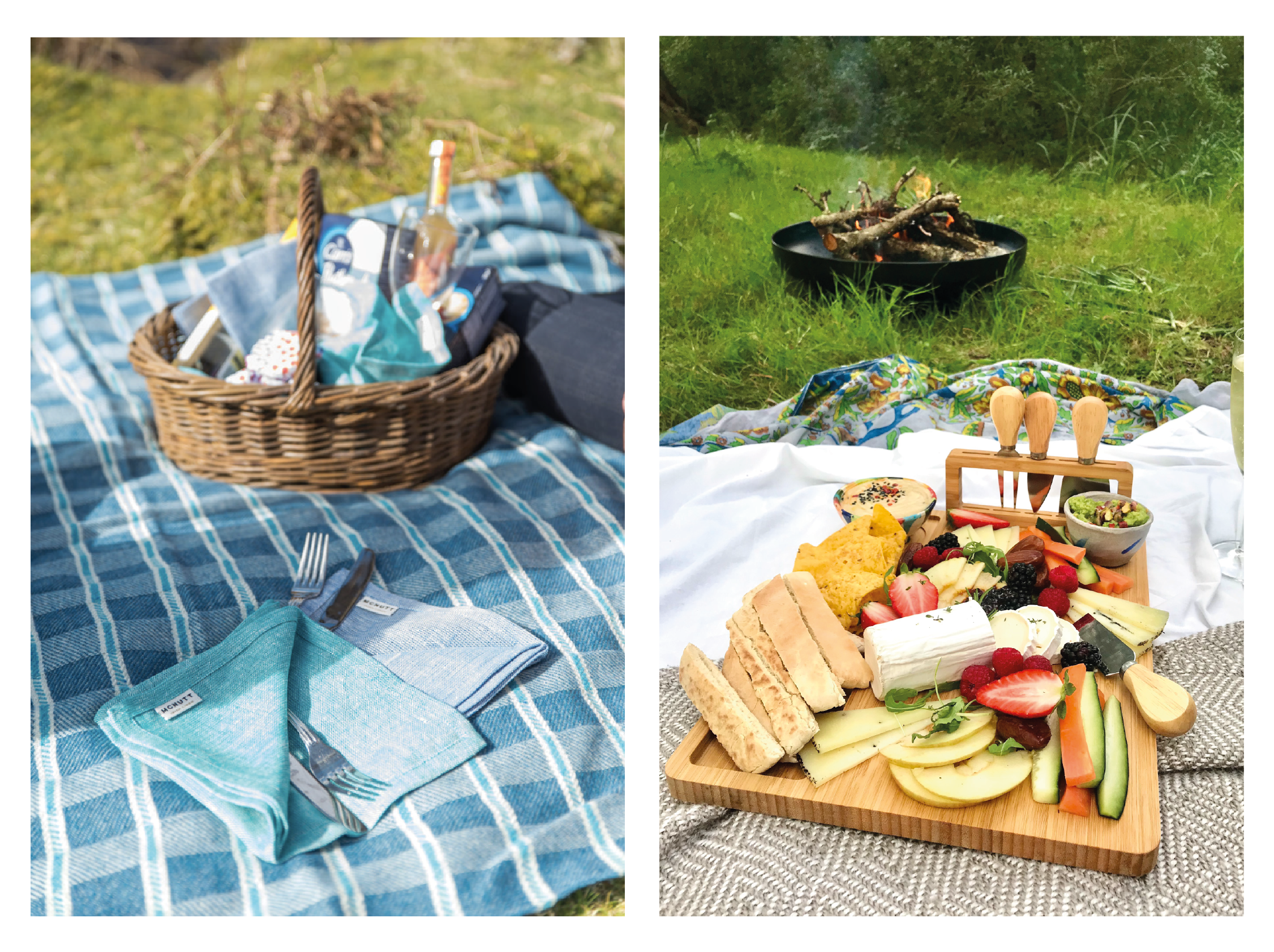 A picnic in the garden