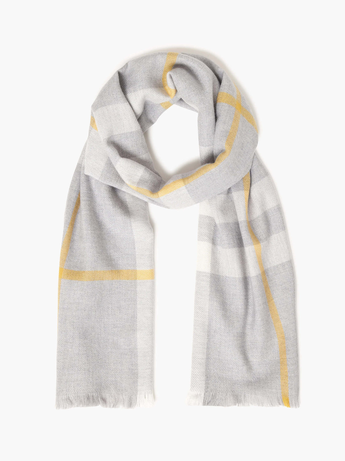 Foxford, Grey & Gold Extra-Fine Merino Scarf