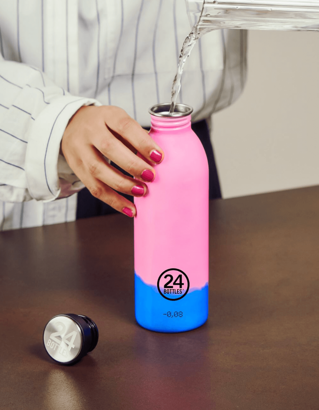 24Bottles, Urban Bottle REactive Pink/Blue 24Bottles