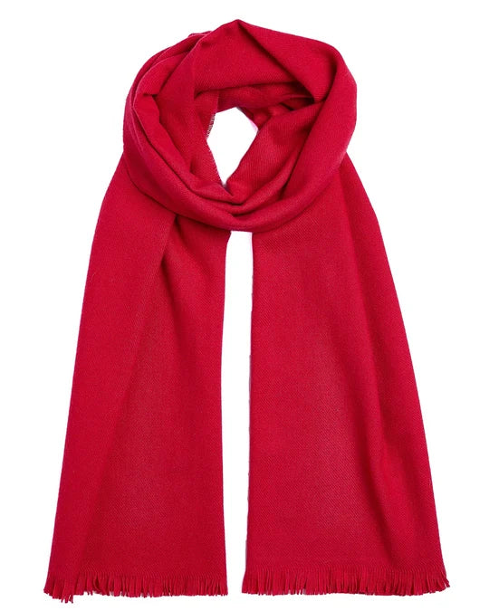 Foxford, Tomato Fine Wool Cashmere Blend Scarf