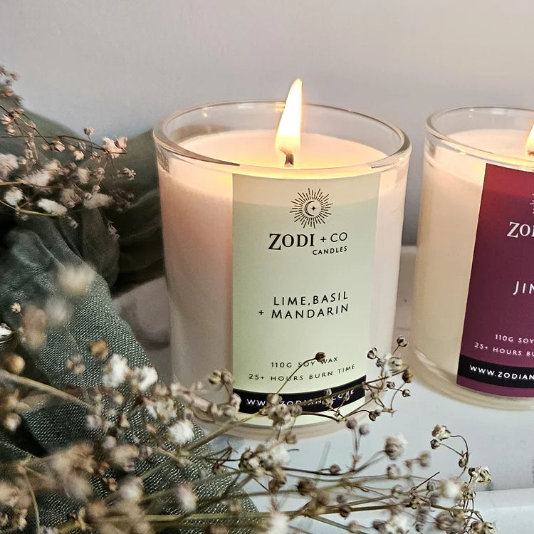Zodi & Co, Lime Basil & Mandarin Candle - 110g Zodi & Co