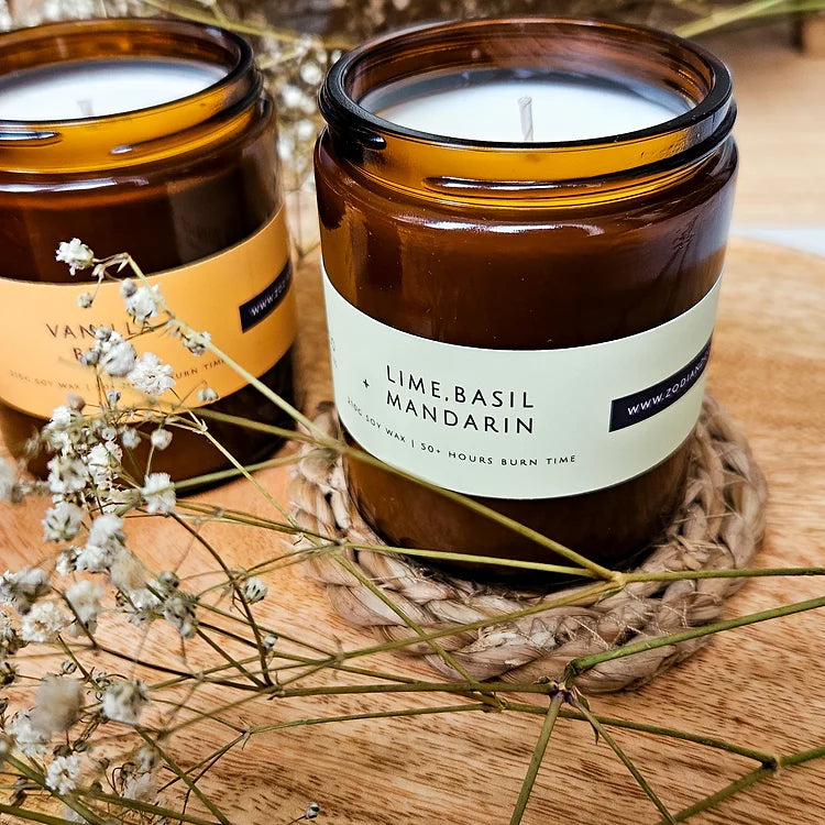 Zodi & Co, Lime Basil & Mandarin Candle - 210g Zodi & Co