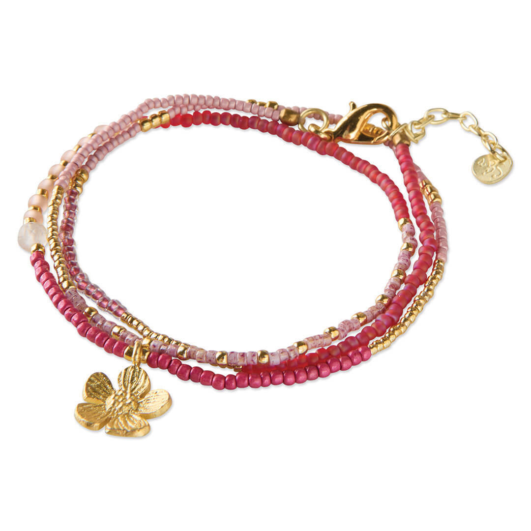A Beautiful Story, Adventurous Rose Quartz Necklace Gold Covered A Beautiful Story