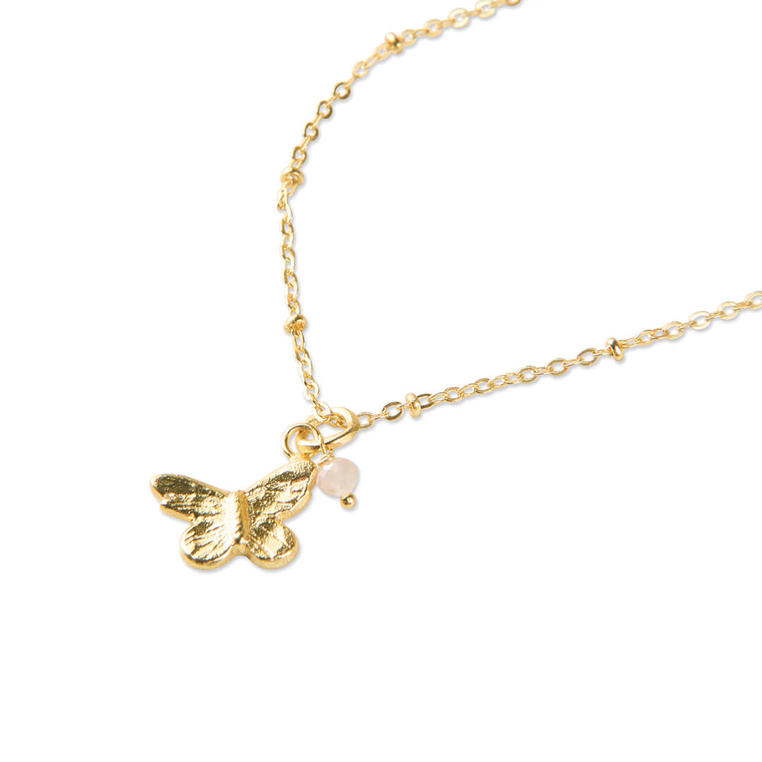 A Beautiful Story, Convinced Rose Quartz Necklace GP