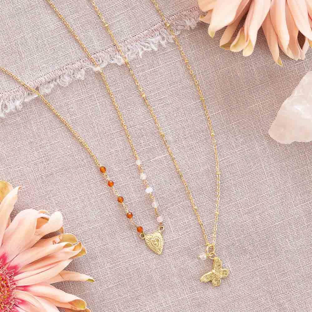 A Beautiful Story, Convinced Rose Quartz Necklace GP