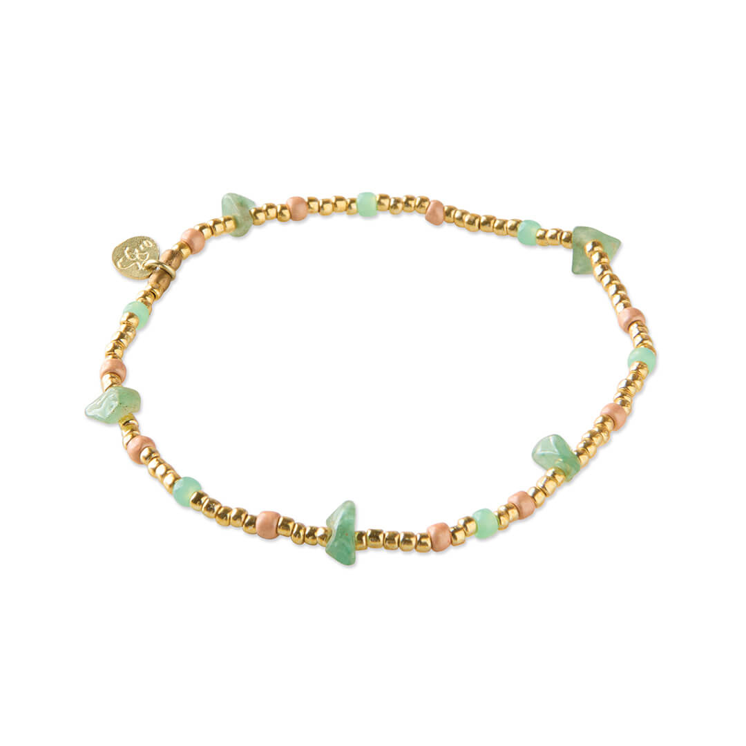 A Beautiful Story, Flashy Aventurine Bracelet Gold Coloured A Beautiful Story