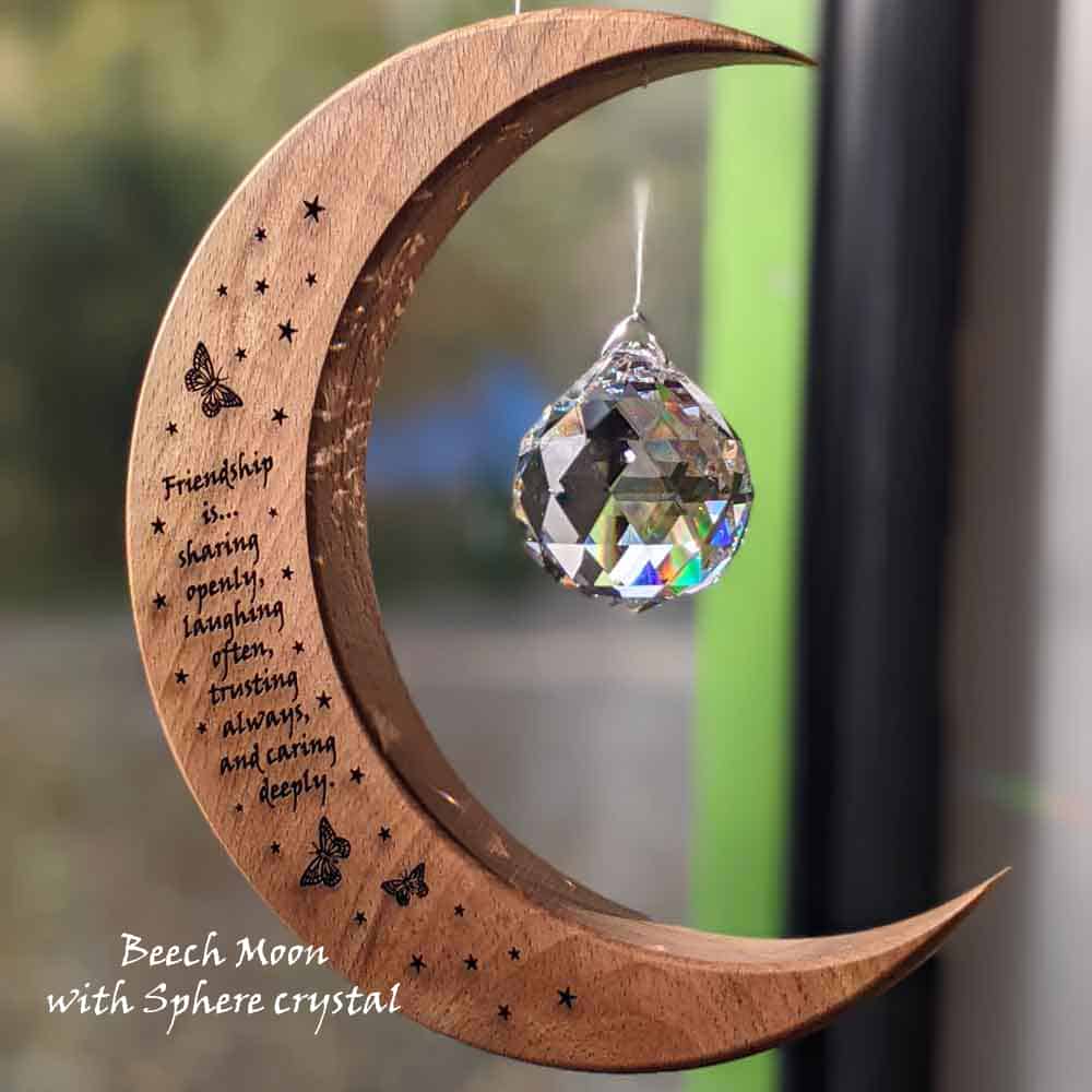 Artwood, Medium Moon Beech Friendship Sphere Artwood