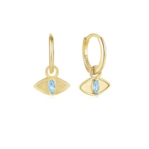 Azure, Gold Eye Huggie