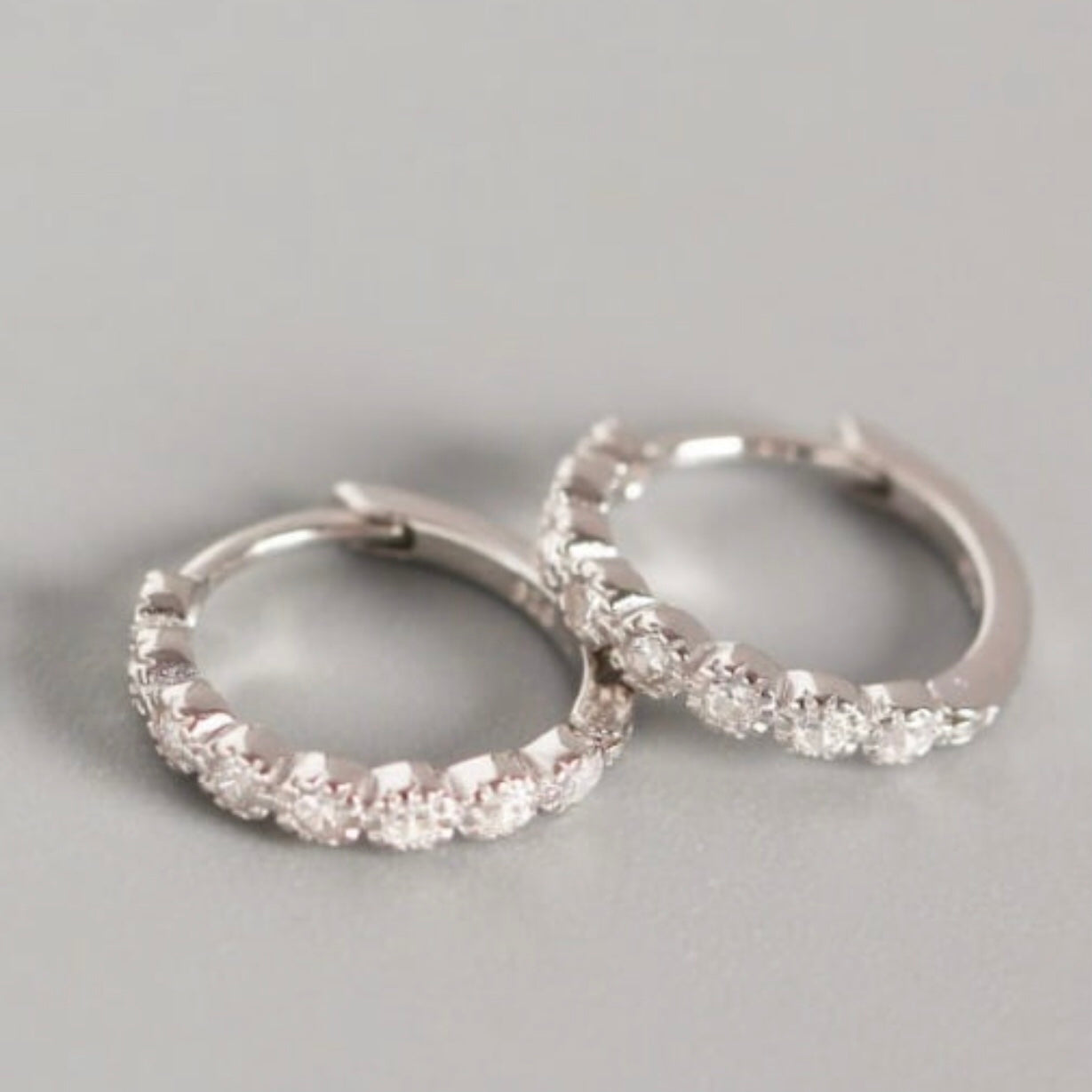 Azure, Sterling Silver Celeste Huggie Hoop