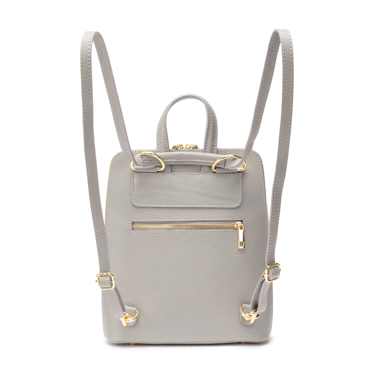 Elie Beaumont, Leather Backpack -Grey
