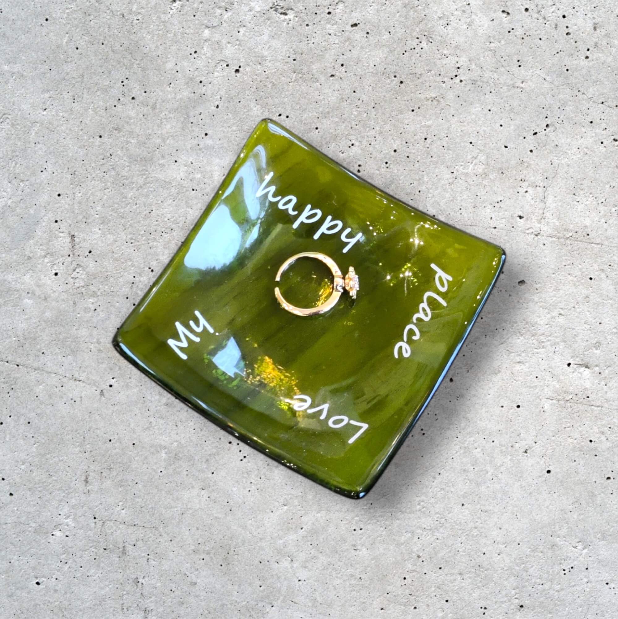 Berserks Glass, Trinket Dish - Green Berserks Glass