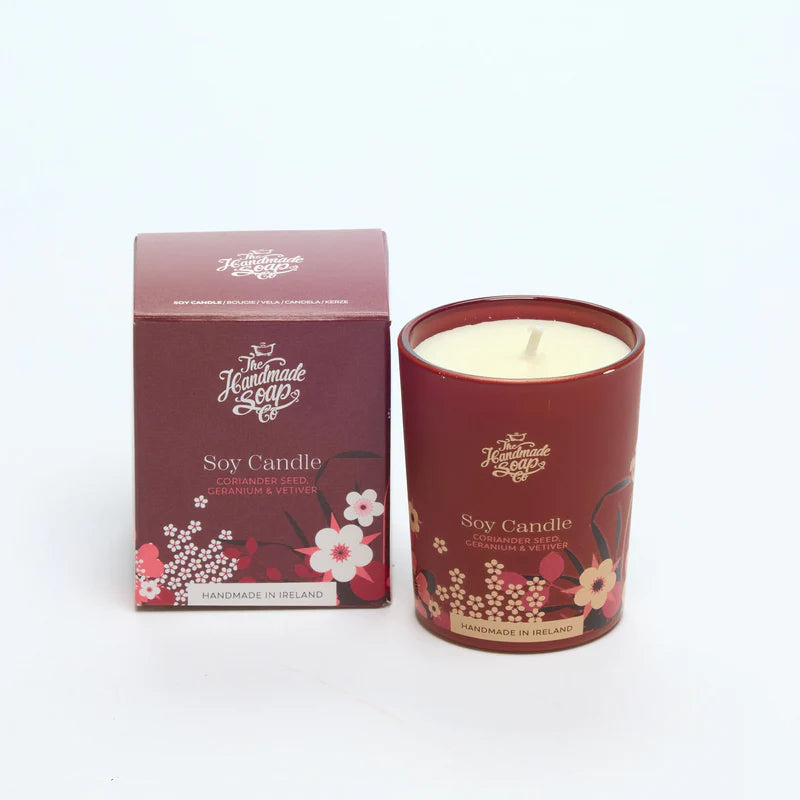 The Handmade Soap Company, Soy Mini Candle - Coriander Seed, Geranium & Vetiver 70G The Handmade Soap