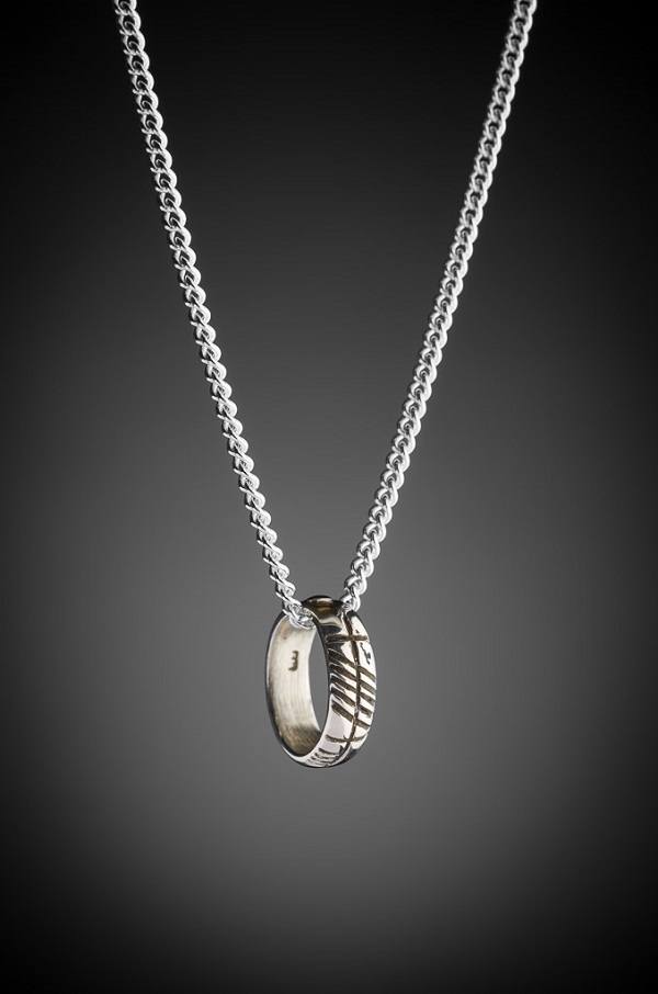Claddagh Design, Ogham Cara Ring Pendant