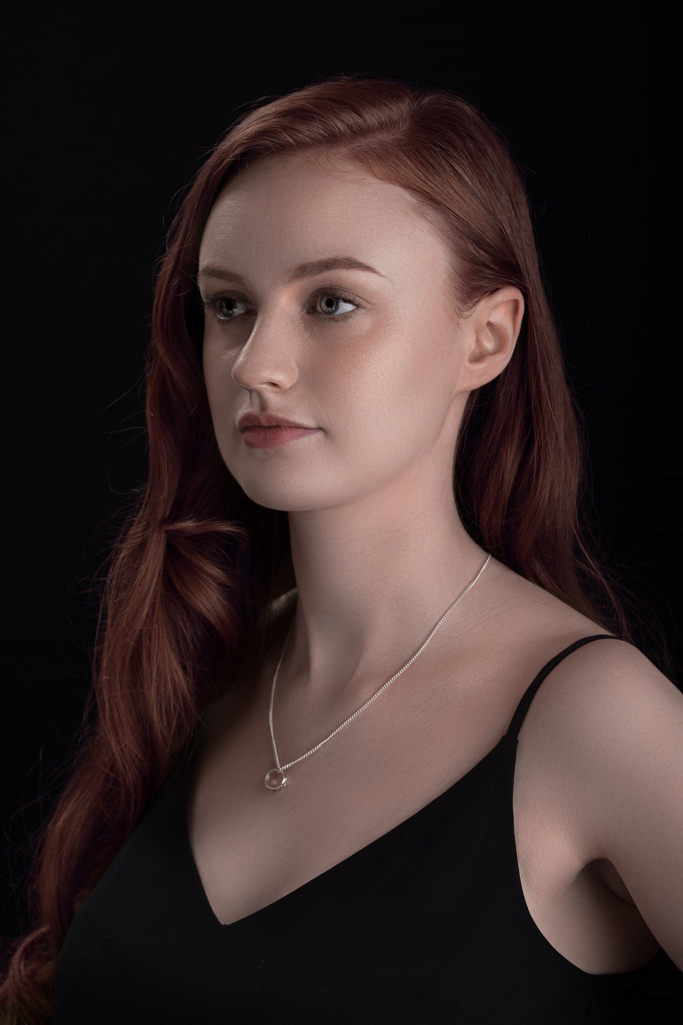 Claddagh Design, Grá Ogham Necklace Silver Claddagh Design