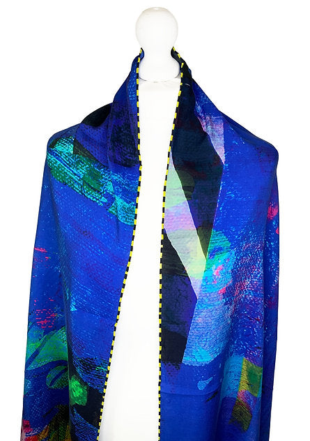 Clare O'Connor, Bamboo Scarf - blue