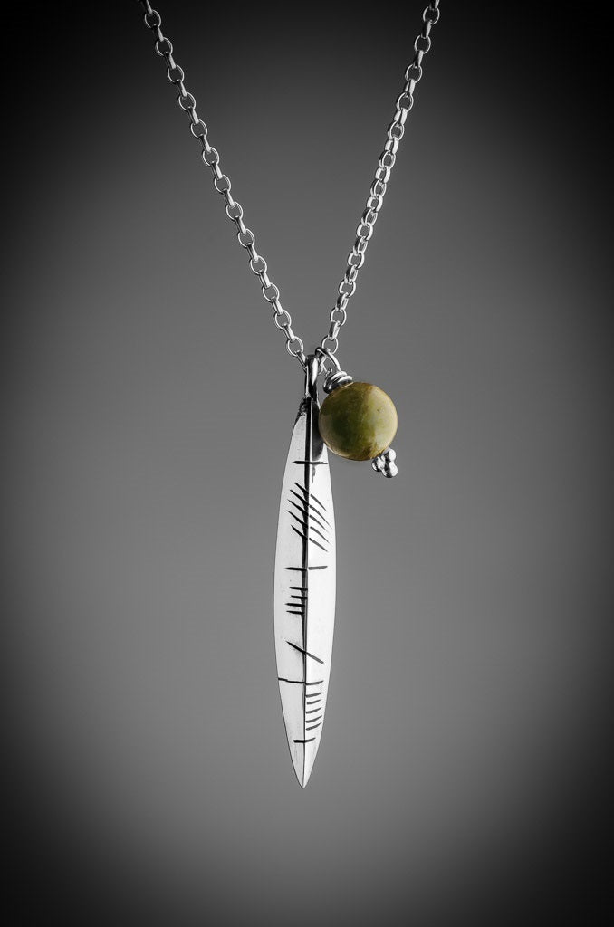 Claddagh Design, Ogham Gra Ring Pendant