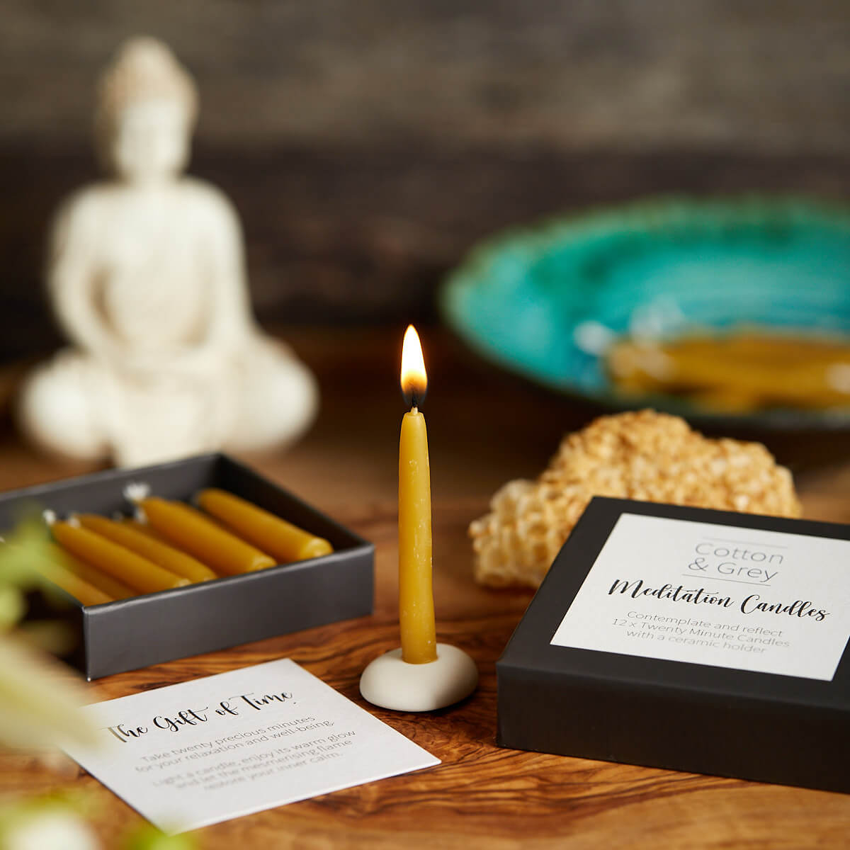 Cotton & Grey, Meditation Candles Cotton & Grey