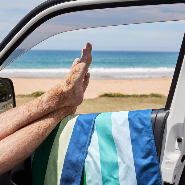 Dock and Bay, Beach Towel Cool Lagoon Large Dock and Bay