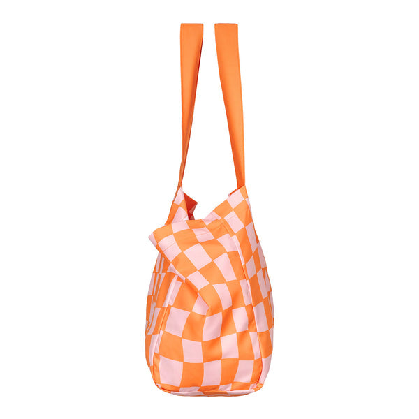Dock and Bay, Foldable Tote Bag - Groovy Check Dock And Bay