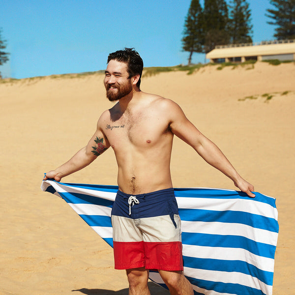 Dock and Bay, Quick Dry Towel - Cabana - Bondi Blue - Large Dock And Bay
