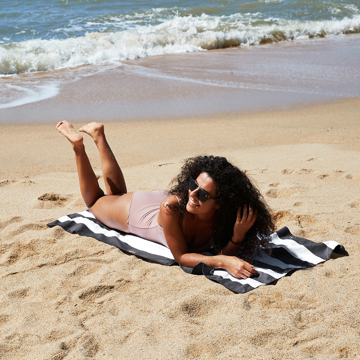 Dock and Bay, Quick Dry Towel - Kamari Charcoal - Large Dock and Bay