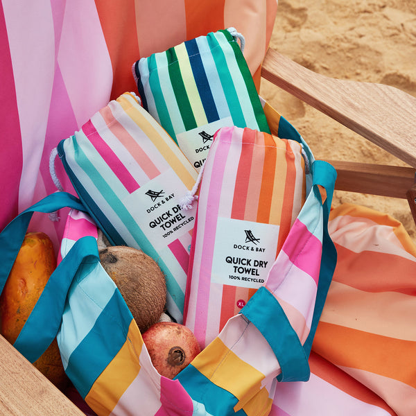 Dock and Bay, Quick Dry Towel - Miami Sorbet - Large (160x90cm) Dock and Bay
