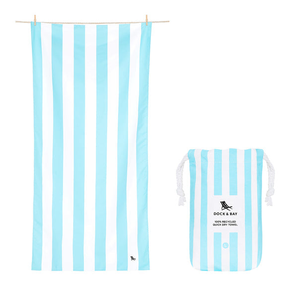 Dock and Bay, Quick Dry Towel - Tulum Blue - Large Dock And Bay