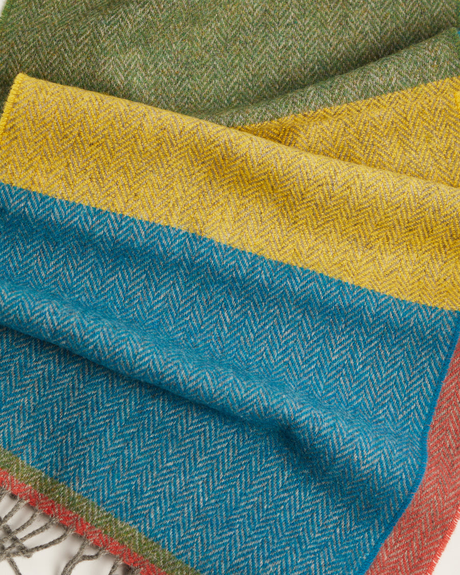 Foxford, Colour Block Lambswool Scarf