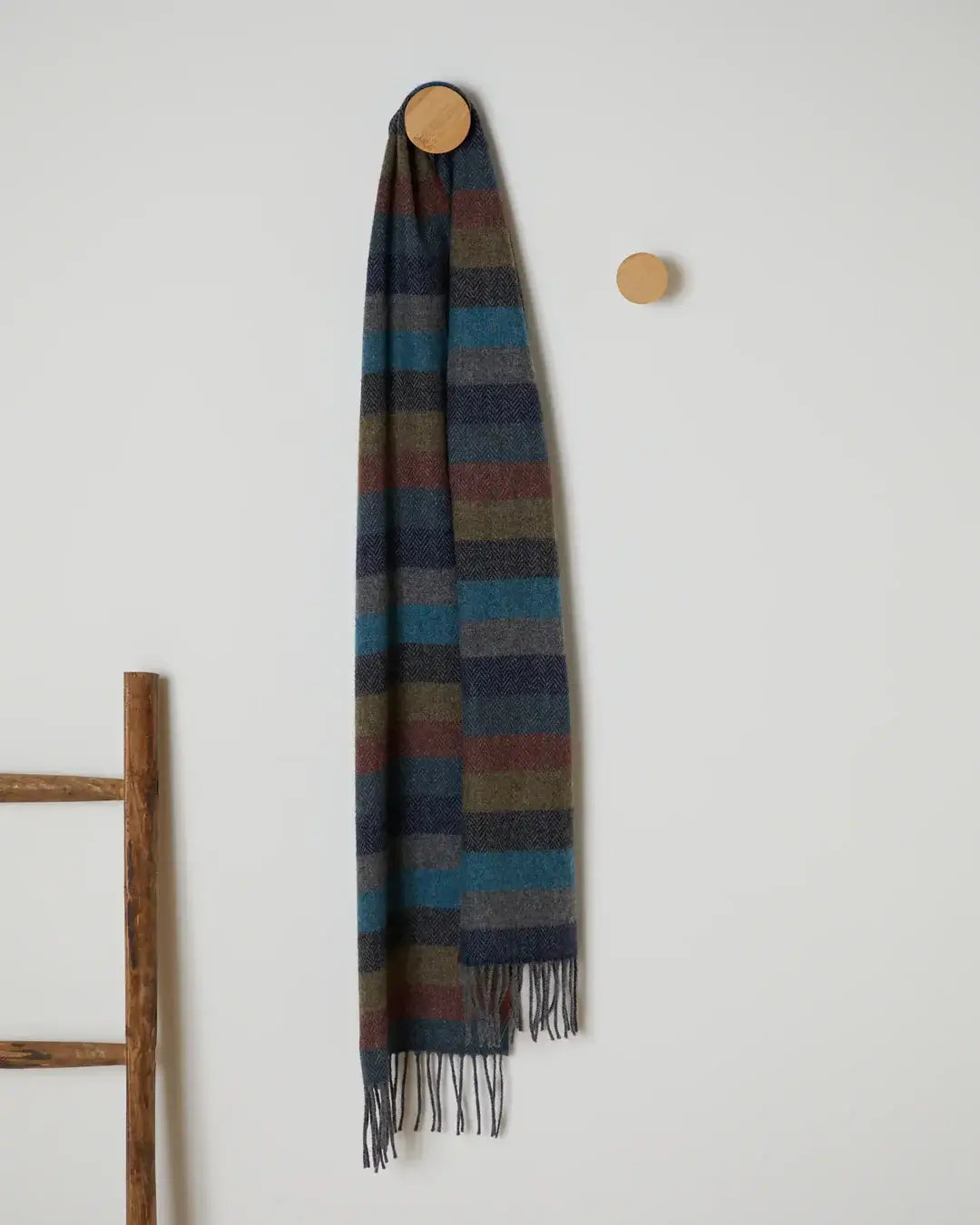 Foxford, Multistripe Lambswool Scarf Foxford