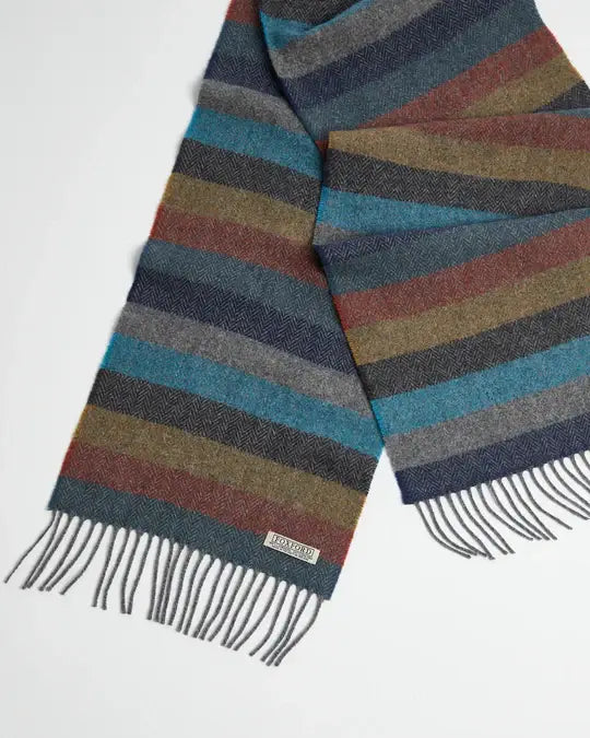 Foxford, Multistripe Lambswool Scarf Foxford