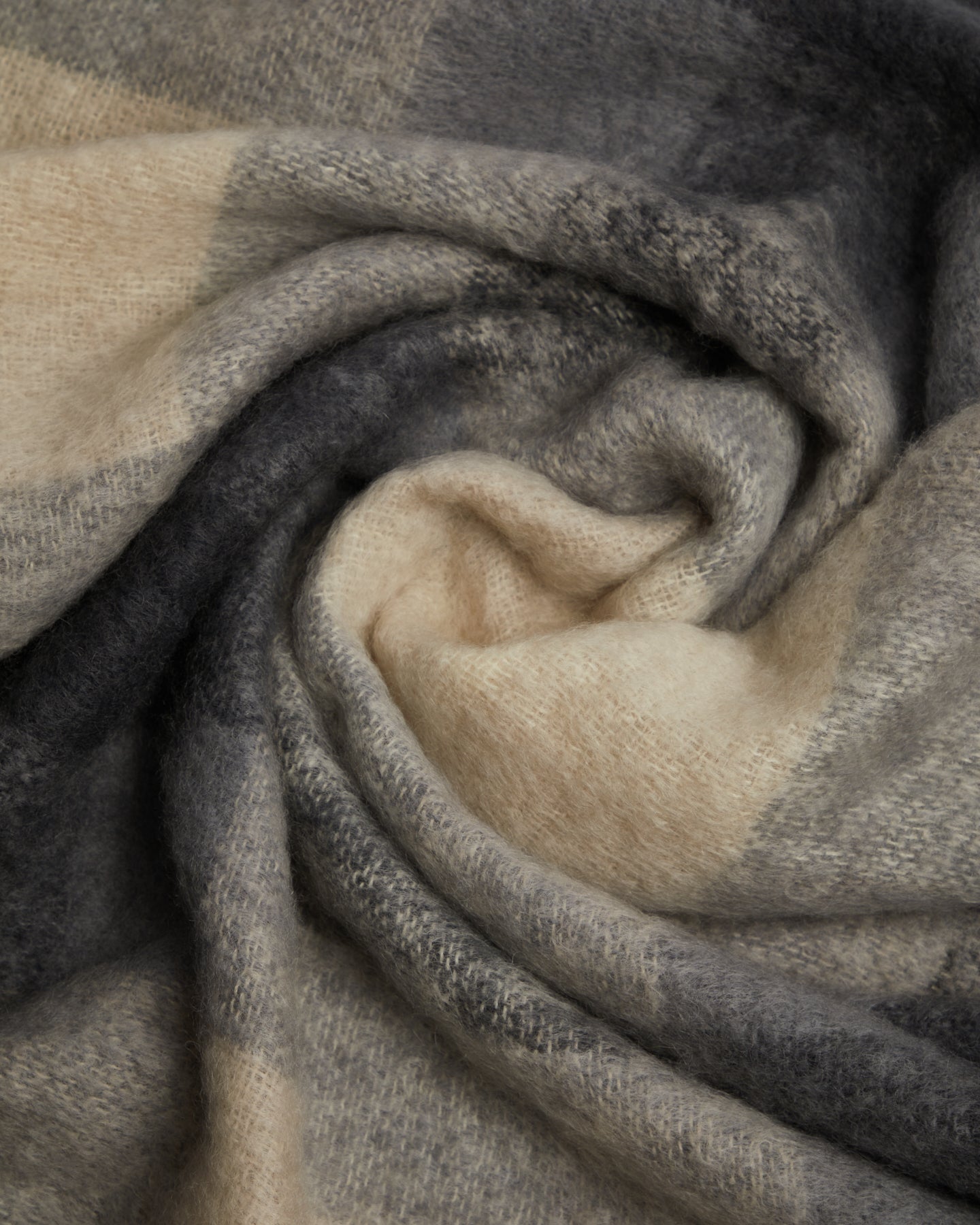 Foxford, Classic Check Mohair Throw