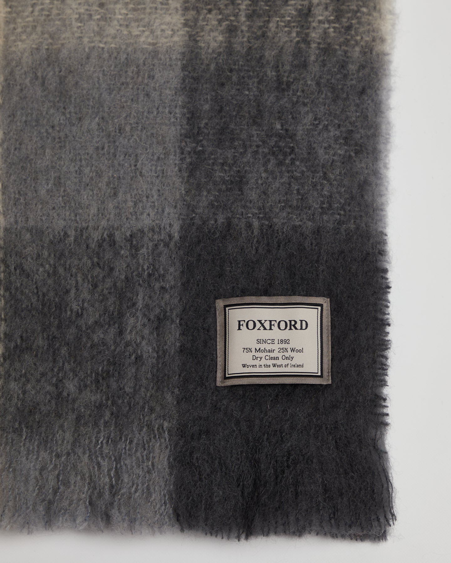 Foxford, Classic Check Mohair Throw