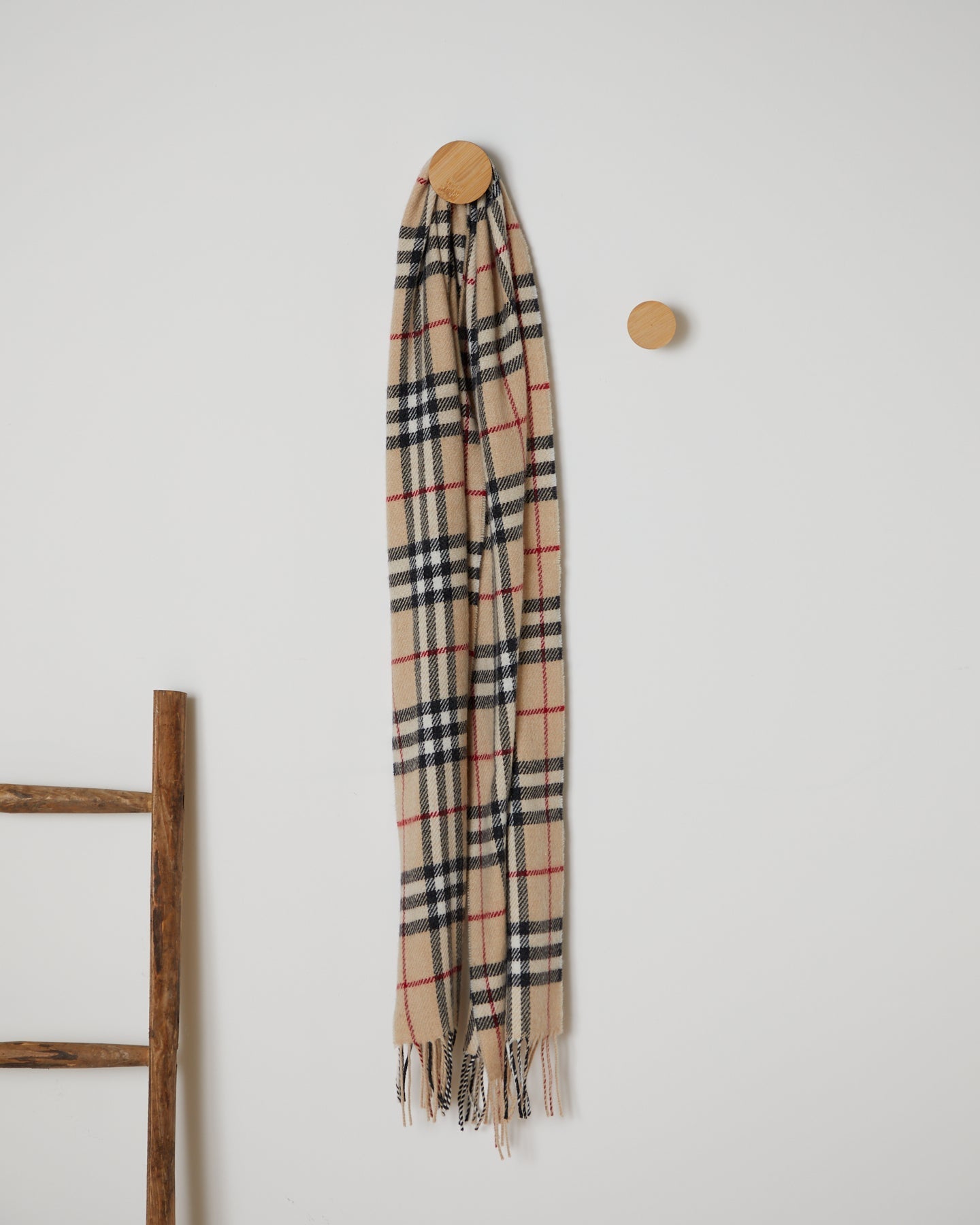 Foxford, Fawn Check Lambswool Scarf Foxford