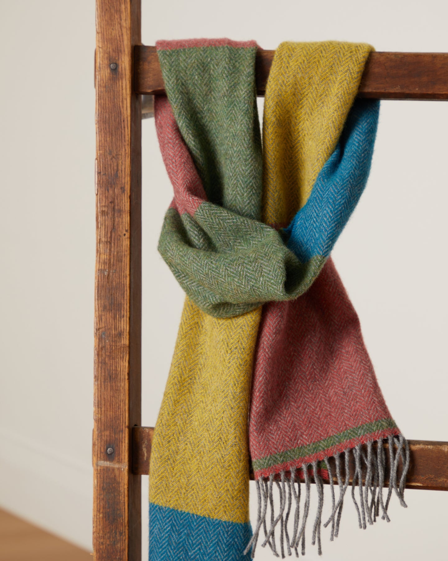 Foxford, Colour Block Lambswool Scarf