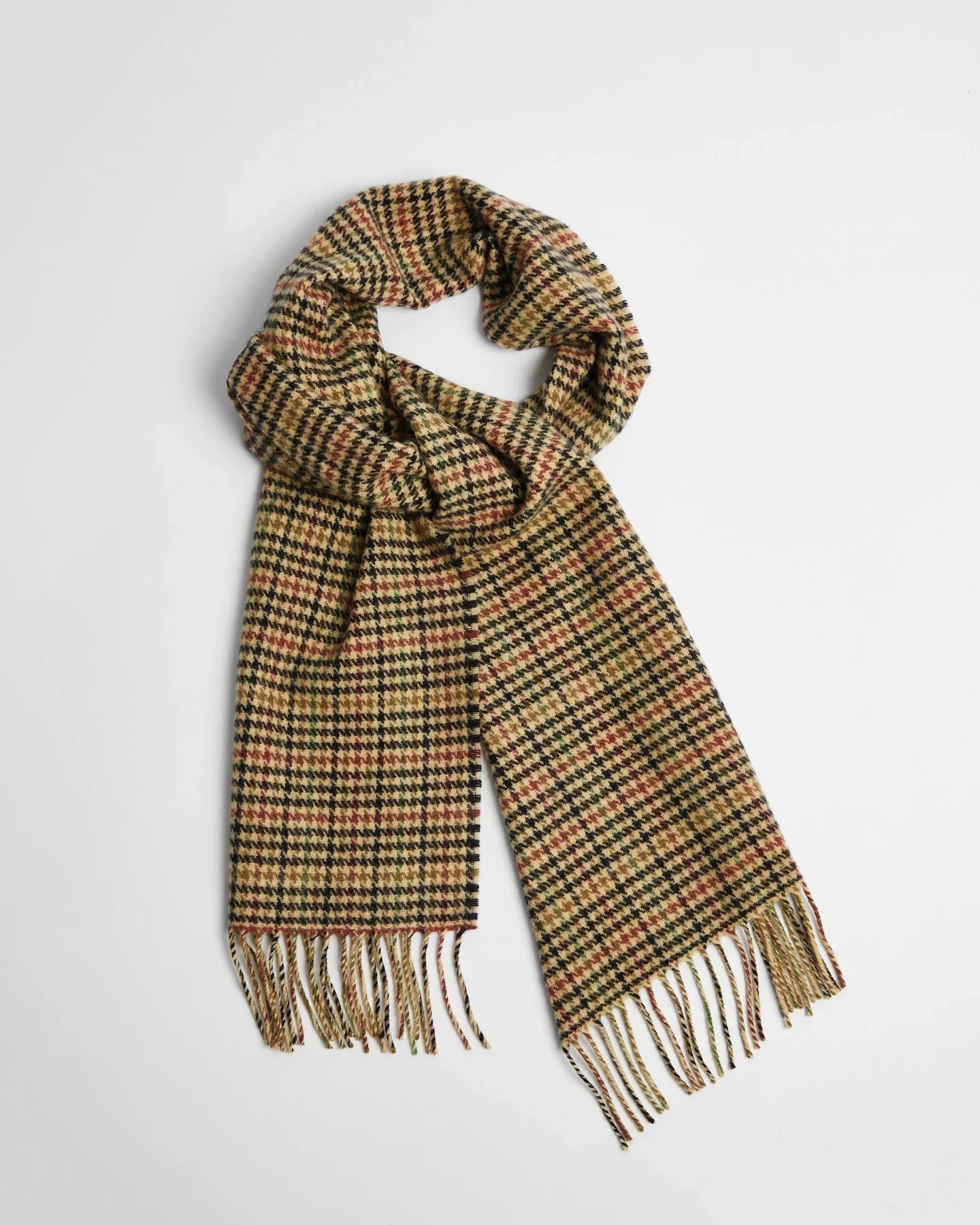 Foxford, Traditional Houndstooth Lambswool Scarf Foxford