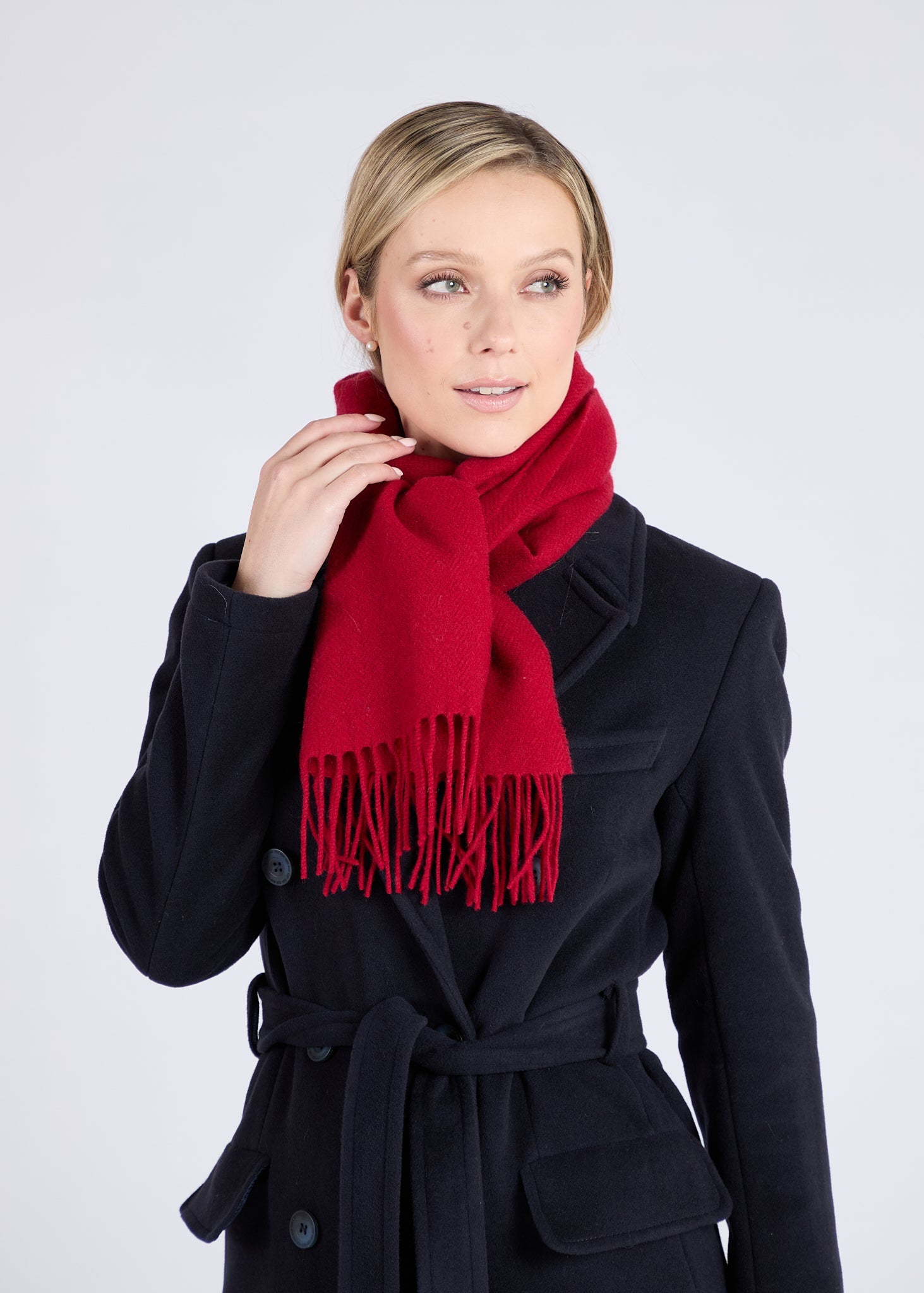 Foxford, Dearg Lambswool Scarf