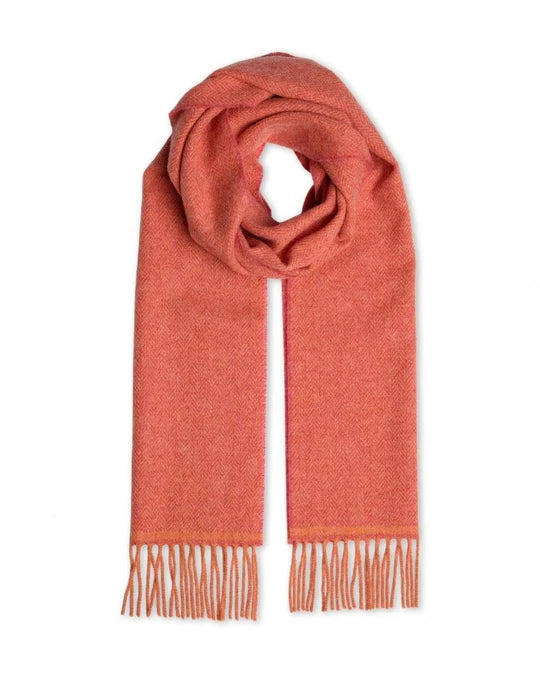 Foxford, Papaya Lambswool Scarf