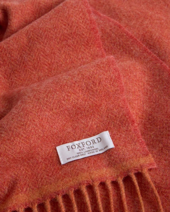 Foxford, Papaya Lambswool Scarf