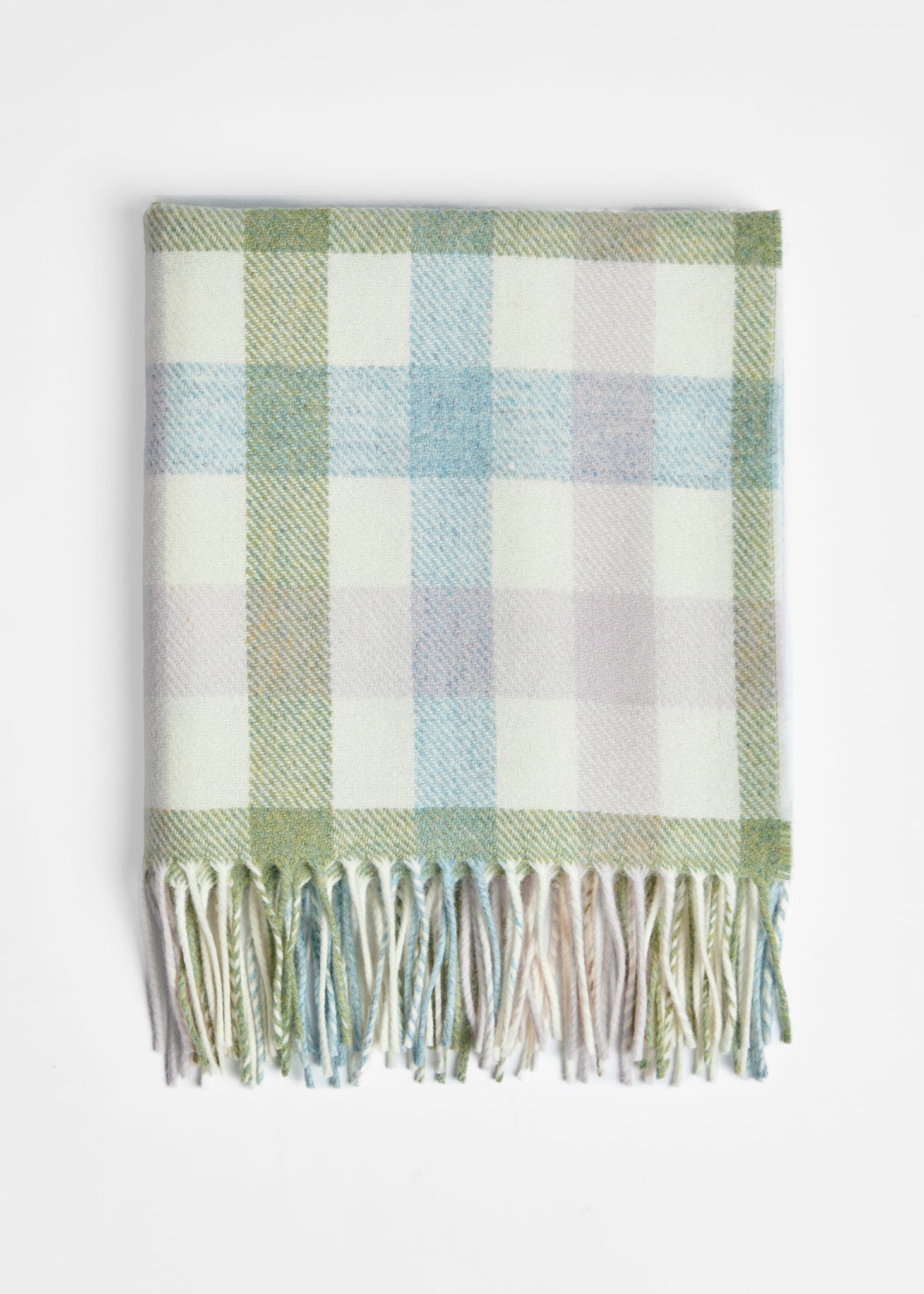 Foxford, Pastel Check Lambswool Baby Blanket