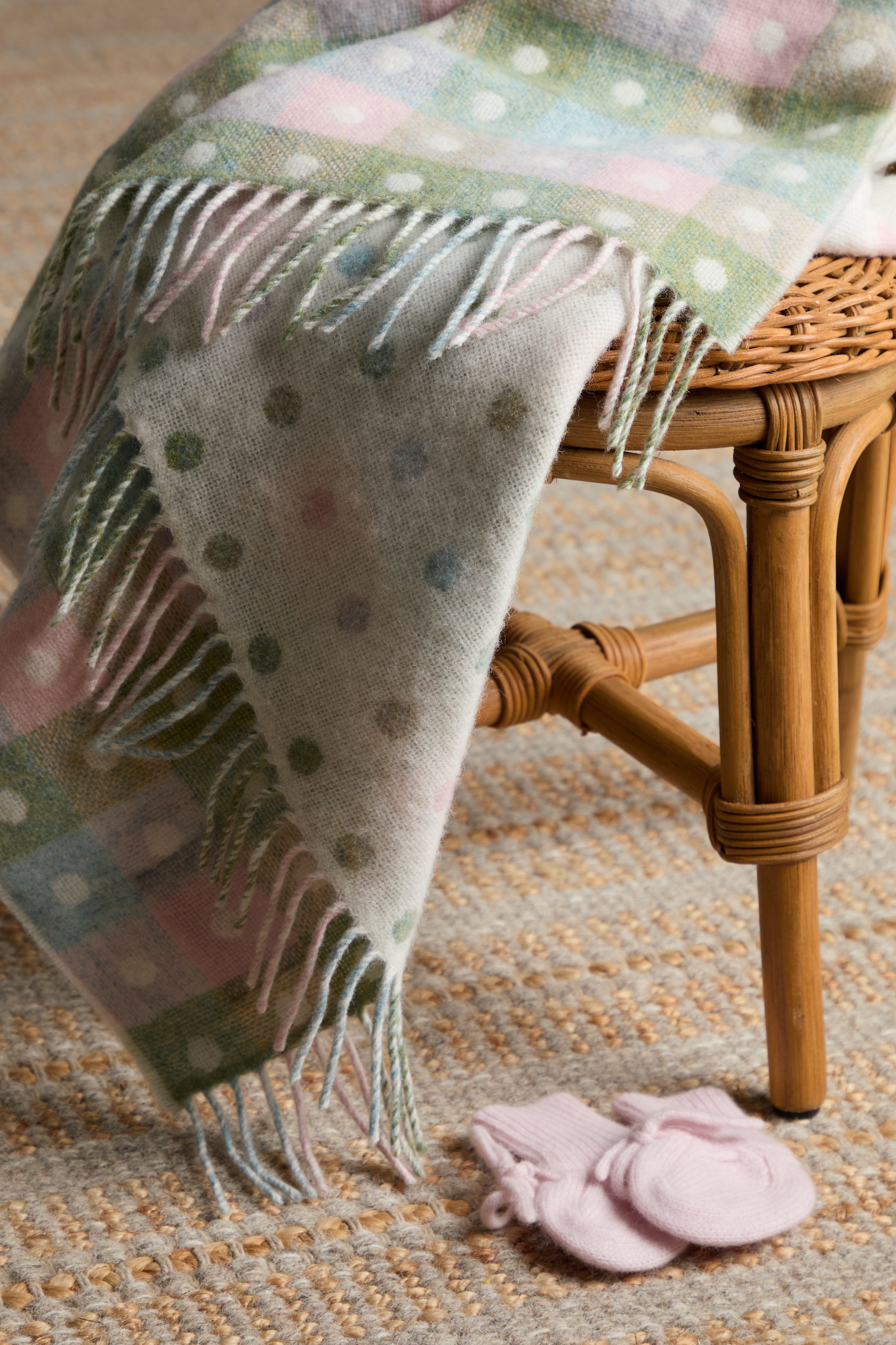 Foxford, Pastel Spot Baby Throw