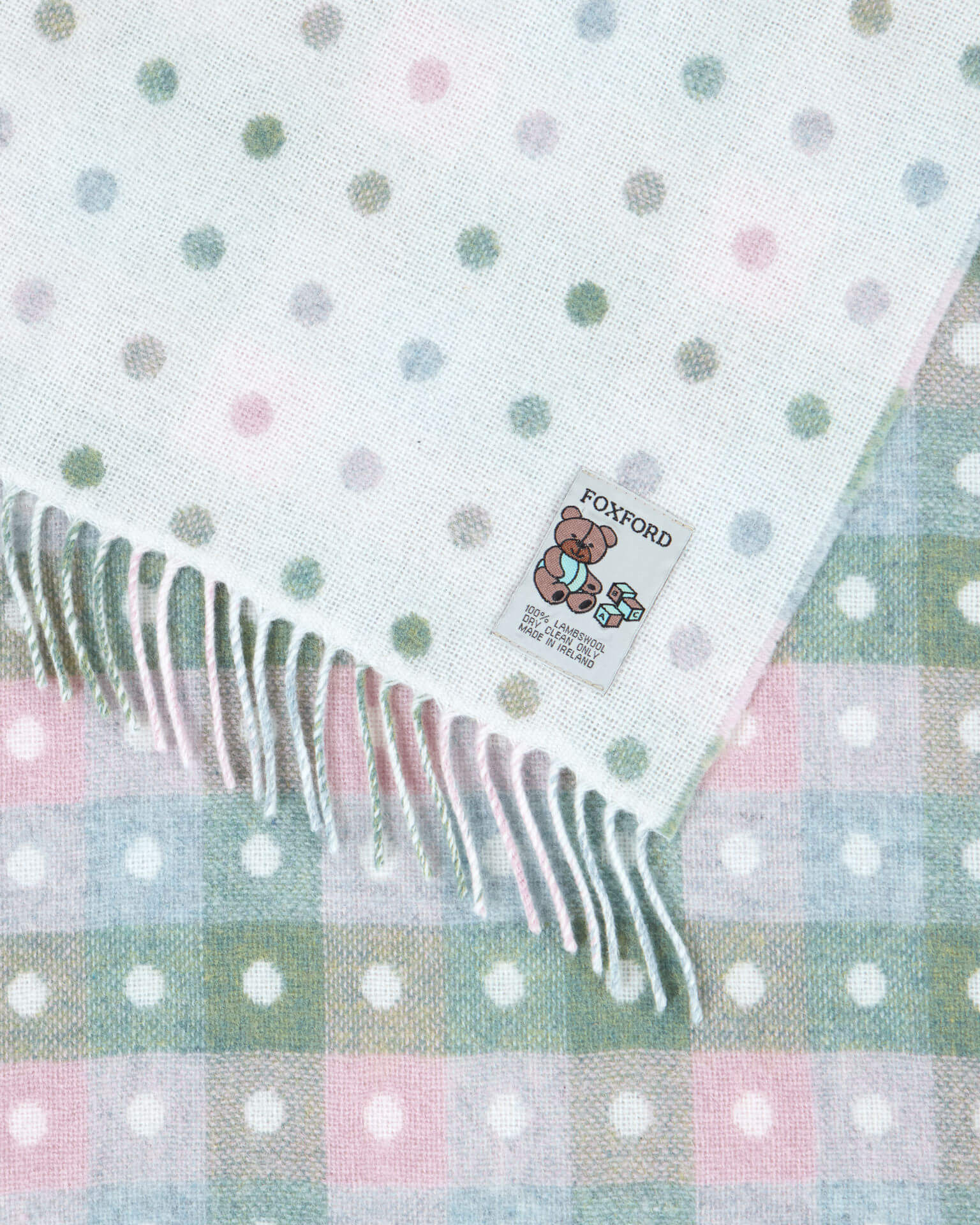 Foxford, Pastel Spot Baby Throw