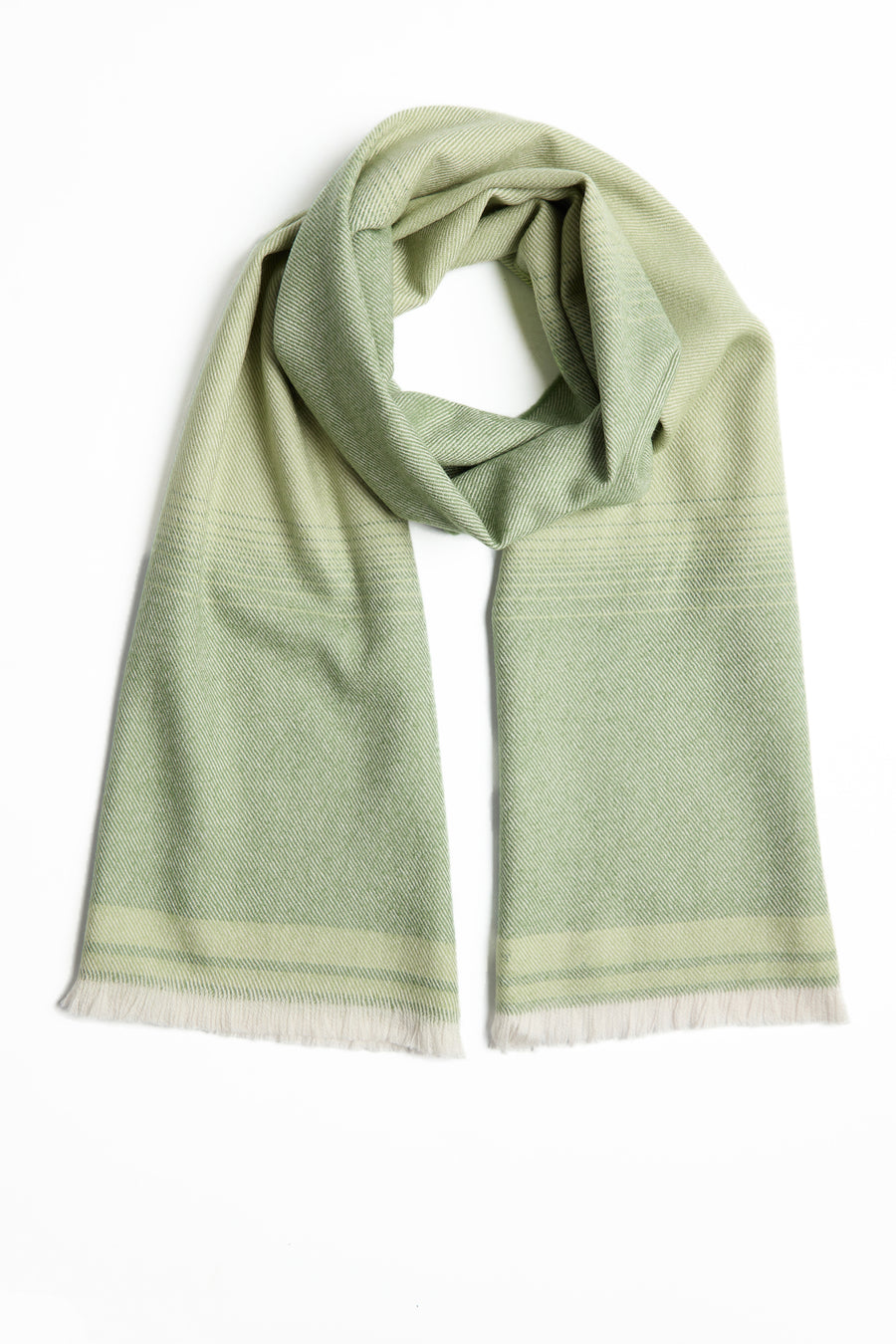 Foxford, Traditional Blanket Green Extra Fine Merino Scarf Foxford