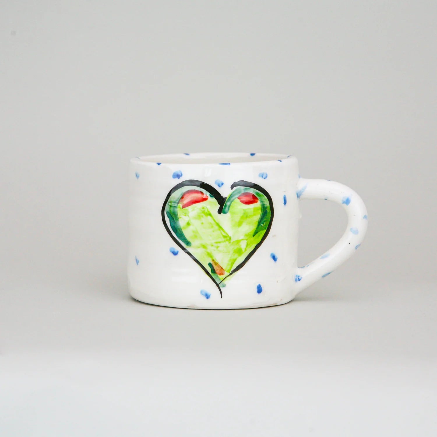 Charlie Mahon, Heart Mug Green Charlie Mahon