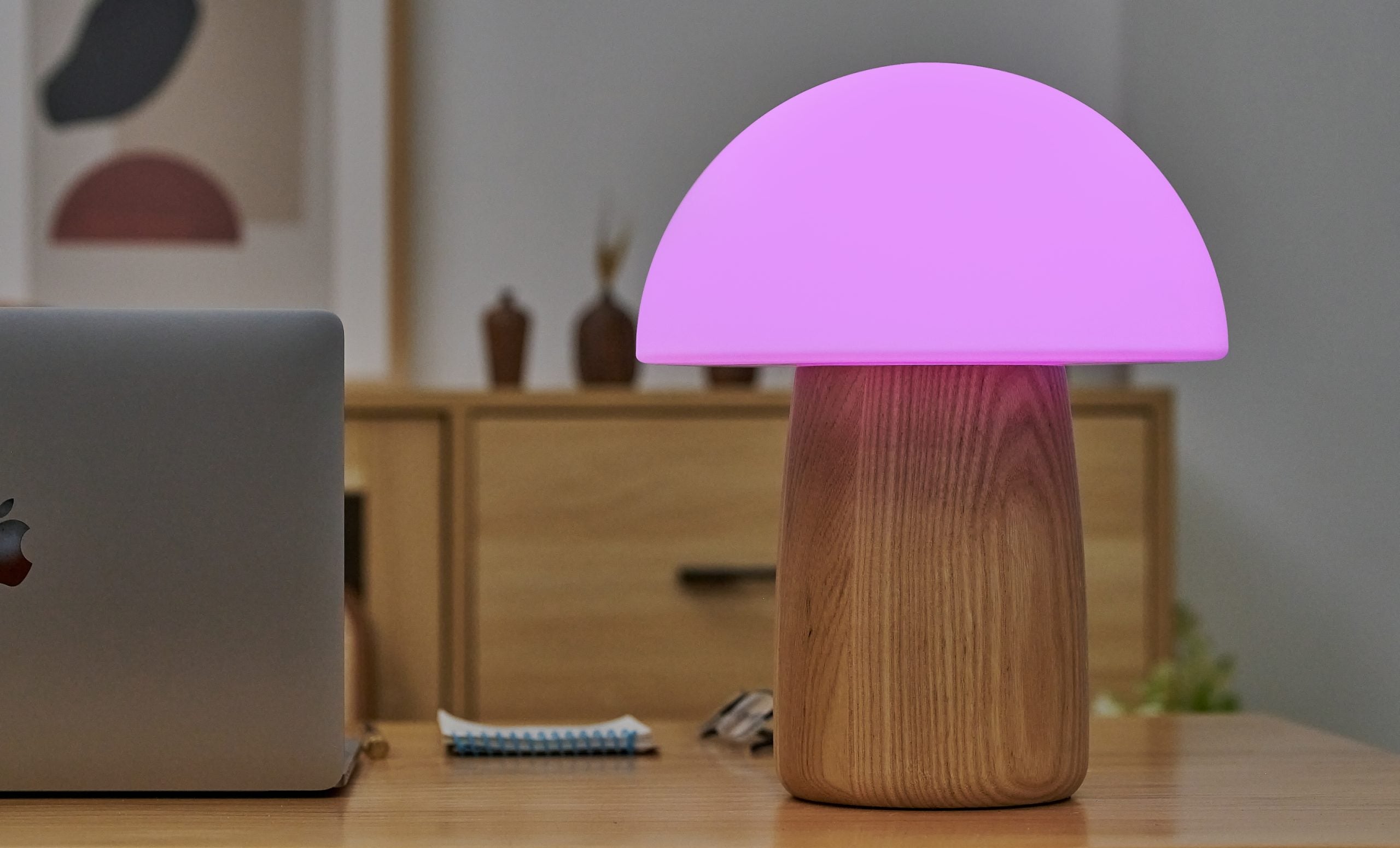 Large Alice Mushroom Lamp White Ash