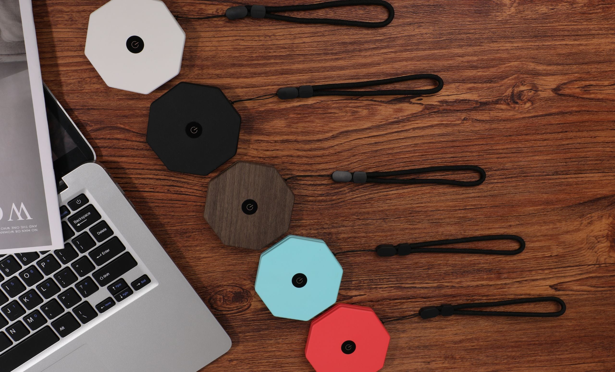 Gingko, Mini Twist Hexagon Light - Slate Black