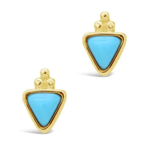 Azure , Turquoise Geometric Vintage Studs Azure