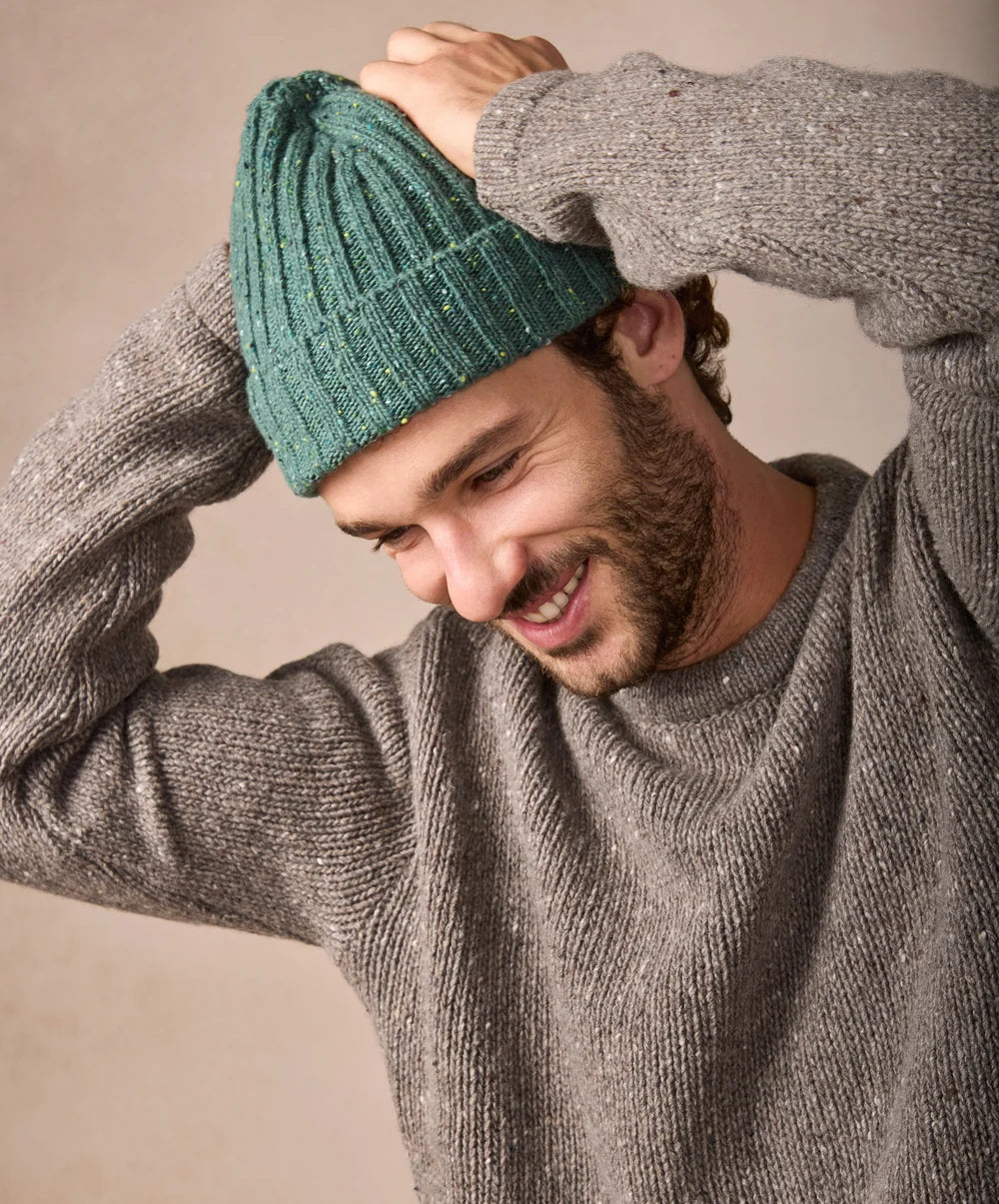 Irelands Eye, The Luxe Cashmere Ribbed Hat Wave