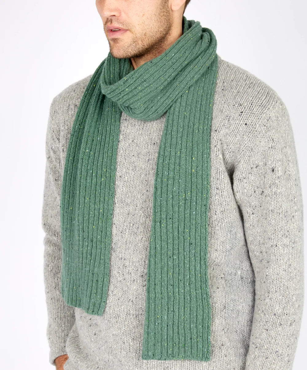 Irelands Eye, The Luxe Cashmere Ribbed Scarf Wave