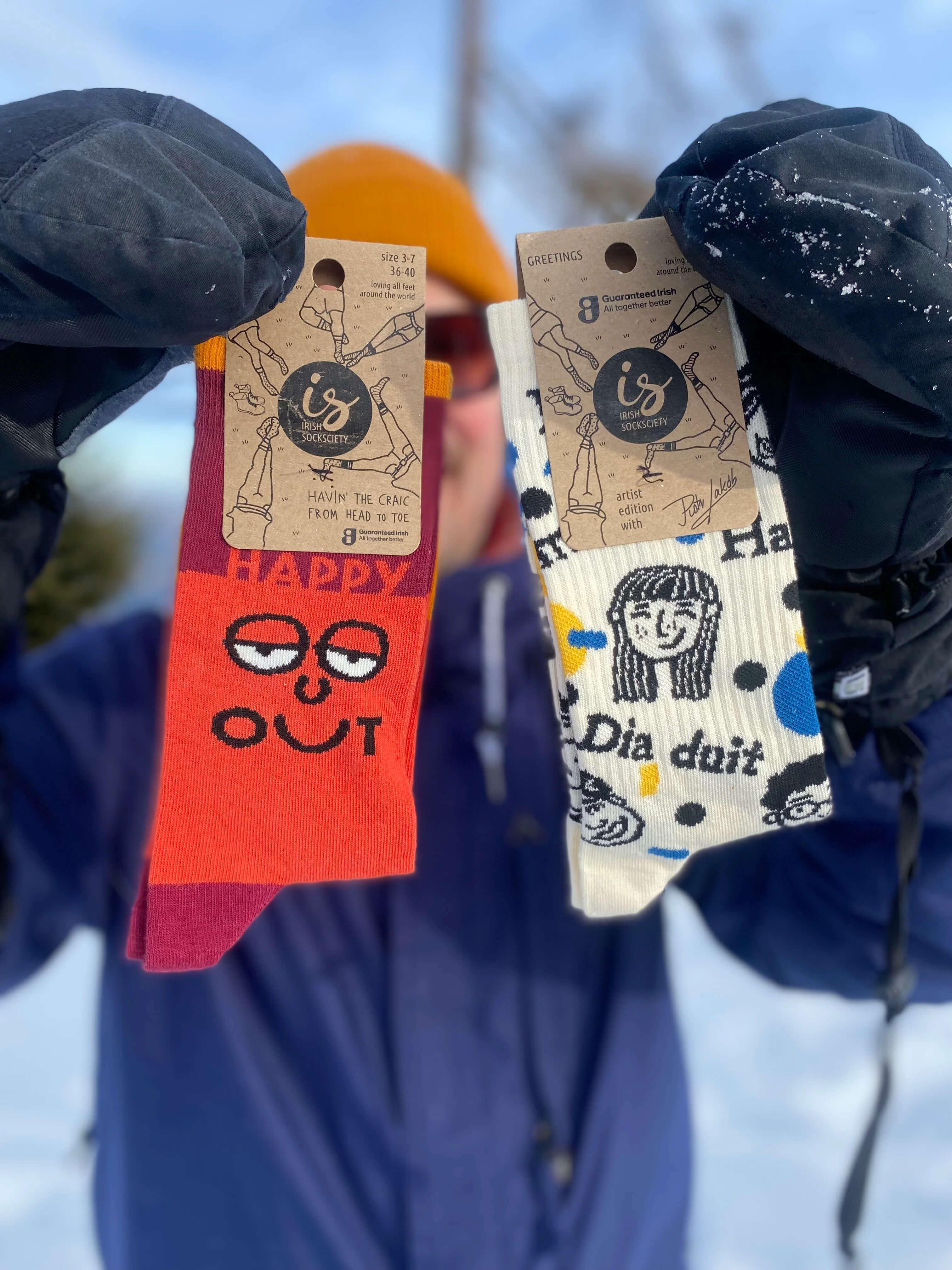 Irish Socksciety, Happy Out Faceen Socks(8-12)