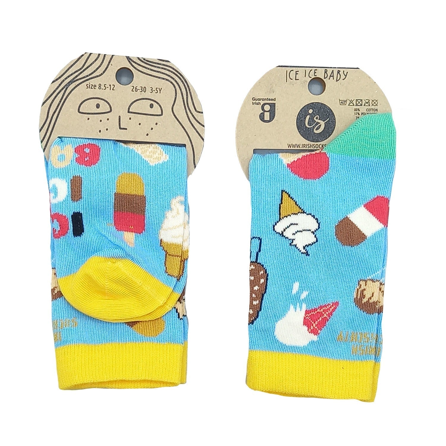 Irish Socksciety, Ice Ice Baby Size (8.5-12) Irish Socksciety